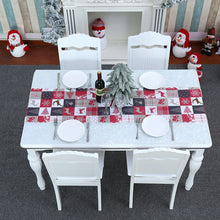 Load image into Gallery viewer, Christmas Decoration Print Table Flag Restaurant Family Party Tablecloth, Flower, Lattice, Gray, Christmas Tree