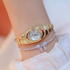 BS Bee Sister  FA1540  Ladies Oval Small Chain Watch with Diamonds