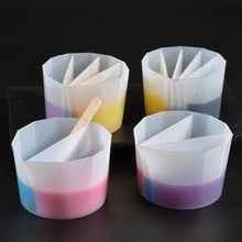 Load image into Gallery viewer, 2 PCS DIY Crystal Epoxy Color Separation Cup Silicone Toning Cup, Style:, 2 PCS 2 Grid, 2 PCS 3 Grid, 2 PCS 4 Grid, 2 PCS 5 Grid