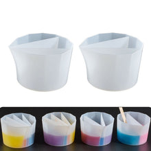 Load image into Gallery viewer, 2 PCS DIY Crystal Epoxy Color Separation Cup Silicone Toning Cup, Style:, 2 PCS 2 Grid, 2 PCS 3 Grid, 2 PCS 4 Grid, 2 PCS 5 Grid