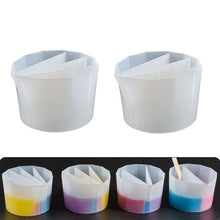 Load image into Gallery viewer, 2 PCS DIY Crystal Epoxy Color Separation Cup Silicone Toning Cup, Style:, 2 PCS 2 Grid, 2 PCS 3 Grid, 2 PCS 4 Grid, 2 PCS 5 Grid