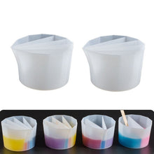 Load image into Gallery viewer, 2 PCS DIY Crystal Epoxy Color Separation Cup Silicone Toning Cup, Style:, 2 PCS 2 Grid, 2 PCS 3 Grid, 2 PCS 4 Grid, 2 PCS 5 Grid