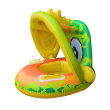 Load image into Gallery viewer, Baby Cartoon Animal Swimming Ring With Awning