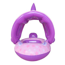 Load image into Gallery viewer, Baby Cartoon Animal Swimming Ring With Awning