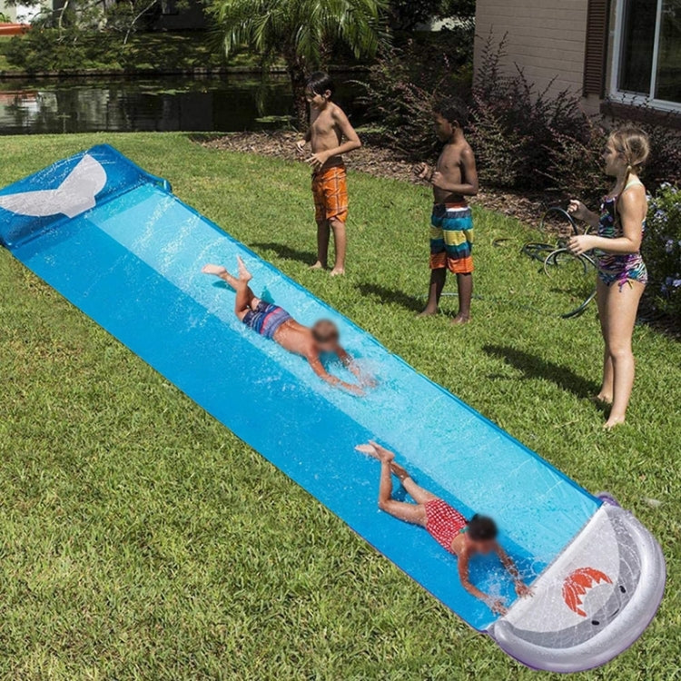 Double Children Water Slide Lawn Spray Pad