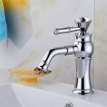 Load image into Gallery viewer, All Bronze Bathroom Basin Hot And Cold Water Faucet, Style:, Electroplated Short Model, Electroplated Short Model+Water Inlet Pipe, Electroplated High Model, Electroplated High Model+Water Inlet Pipe, Gold Short Model, Gold Short Model+Water Inlet Pipe...