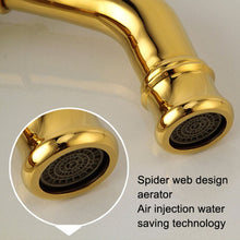 Load image into Gallery viewer, All Bronze Bathroom Basin Hot And Cold Water Faucet, Style:, Electroplated Short Model, Electroplated Short Model+Water Inlet Pipe, Electroplated High Model, Electroplated High Model+Water Inlet Pipe, Gold Short Model, Gold Short Model+Water Inlet Pipe...