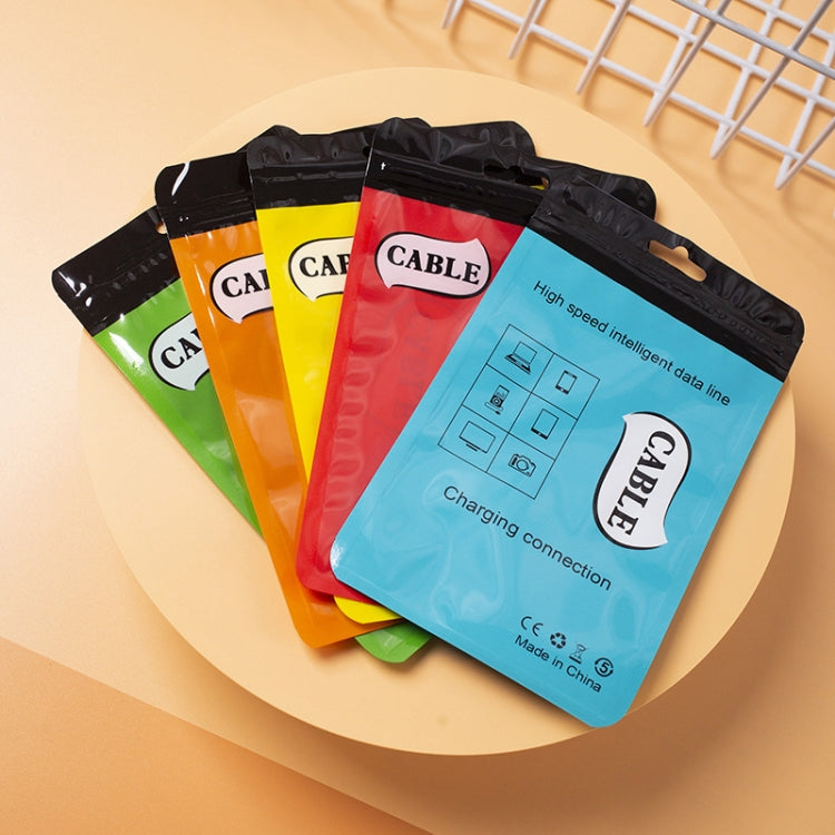 100 PCS Thumb Type Data Cable Packaging Bag Thickened Plastic Ziplock Bag