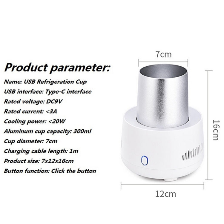 Car Mini Refrigerator Portable Household Freezer Refrigeration Cup, White