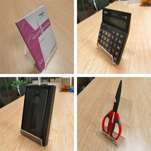 Load image into Gallery viewer, 2 PCS Acrylic Display Stand Transparent Book Shelf Photo Frame Holder, 100 x 115 x 145mm