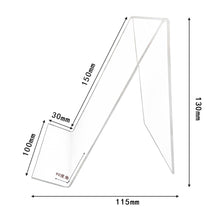 Load image into Gallery viewer, 2 PCS Acrylic Display Stand Transparent Book Shelf Photo Frame Holder, 100 x 115 x 130mm