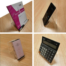 Load image into Gallery viewer, 2 PCS Acrylic Display Stand Transparent Book Shelf Photo Frame Holder, 100 x 115 x 130mm
