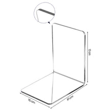 Load image into Gallery viewer, 2 PCS Acrylic Transparent Bookstand L-shaped Bookends Bookshelf, L-shaped Bookends