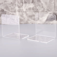 Load image into Gallery viewer, 2 PCS Acrylic Transparent Bookstand L-shaped Bookends Bookshelf, L-shaped Bookends