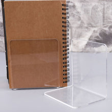 Load image into Gallery viewer, 2 PCS Acrylic Transparent Bookstand L-shaped Bookends Bookshelf, L-shaped Bookends