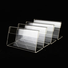 Load image into Gallery viewer, 10 PCS Mini Clear Acrylic Sign Display Stand Label Holder, Label Holder