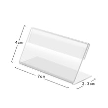Load image into Gallery viewer, 10 PCS Mini Clear Acrylic Sign Display Stand Label Holder, Label Holder