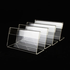 10 PCS Mini Clear Acrylic Sign Display Stand Label Holder, Label Holder