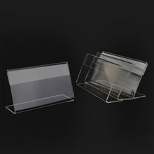 Load image into Gallery viewer, 10 PCS Mini Clear Acrylic Sign Display Stand Label Holder, Label Holder