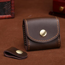 Load image into Gallery viewer, S122 Vintage Mini Leather Headphone Bag, Coffee, Wine Red, Black, Blue, Gray, Green