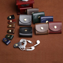 Load image into Gallery viewer, S122 Vintage Mini Leather Headphone Bag, Coffee, Wine Red, Black, Blue, Gray, Green