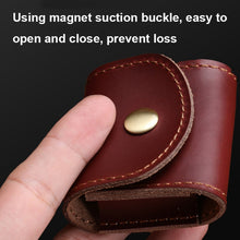 Load image into Gallery viewer, S122 Vintage Mini Leather Headphone Bag, Coffee, Wine Red, Black, Blue, Gray, Green