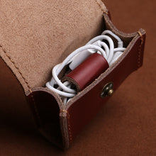 Load image into Gallery viewer, S122 Vintage Mini Leather Headphone Bag, Coffee, Wine Red, Black, Blue, Gray, Green