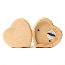 Load image into Gallery viewer, Wooden Heart Shape With Mirror Music Box Ornaments