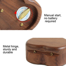 Load image into Gallery viewer, Wooden Heart Shape With Mirror Music Box Ornaments