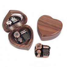 Load image into Gallery viewer, Wooden Heart Shape With Mirror Music Box Ornaments