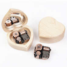 Load image into Gallery viewer, Wooden Heart Shape With Mirror Music Box Ornaments