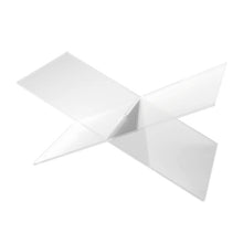 Load image into Gallery viewer, X-shaped Acrylic Bookshelf Transparent Book Sheet Music Display Stand, X-shaped Bookshelf