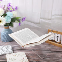 Load image into Gallery viewer, X-shaped Acrylic Bookshelf Transparent Book Sheet Music Display Stand, X-shaped Bookshelf