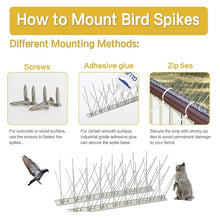 Load image into Gallery viewer, 50cm Long Bird Repellent Anti-cat Thorn Stainless Steel Anti-bird Thorn, 10 PCS 50cm Long