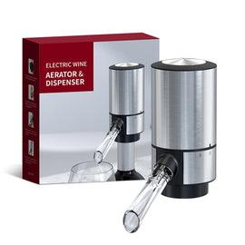 Electric Red Wine Decanter Dispenser,Style:, Red ABS, Stainless Steel, Stainless Steel With Base