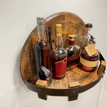 Load image into Gallery viewer, Wall-mounted Wooden Wine Display Stand Storage Rack, Wall-mounted Wine Rack