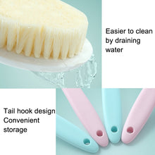 Load image into Gallery viewer, Long Handle Soft Hair Bathing Brush Nylon Hair Massage Brush, Soft Hair Pink, Soft Hair White, Soft Hair Grey, Soft Hair Blue