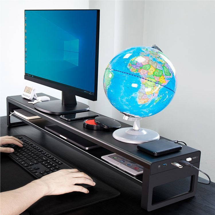 Vaydeer Multifunctional Desktop Widening Monitor Rack, Spec:, Single-layer Type (No USB), Single-layer Type (USB 3.0+3xUSB 2.0), Single-layer  Type (Wireless Charger), Single-layer Type (Fast-changer), Drawer Type (No USB), Drawer Type（USB 3.0+3xUSB 2....