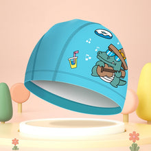 Load image into Gallery viewer, Cute Cartoon High Elastic Children PU Waterproof Swimming Cap