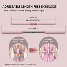 Load image into Gallery viewer, CHANGKUAI Yoga Hunchback Corrector Adjustable Open Shoulder Standing Training Stick, Pink, Blue, Green