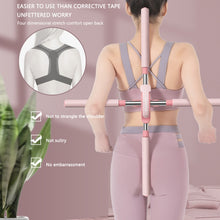Load image into Gallery viewer, CHANGKUAI Yoga Hunchback Corrector Adjustable Open Shoulder Standing Training Stick, Pink, Blue, Green