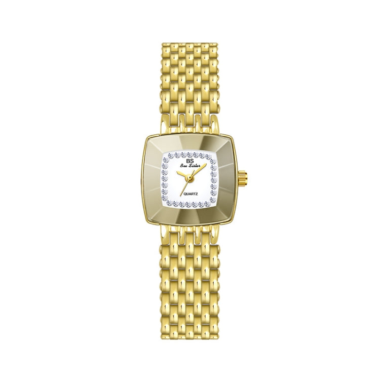 BS Bee Sister  FA1197  Square Dial Stainless Steel Strap Ladies Simple Watch