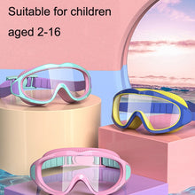 Load image into Gallery viewer, Anti-fog Children Swimming Goggles Comfortable Large Frame Diving Glasses, Macaron, Pumpkin Orange, Milk White, Ice Lake Blue, Pink Blue