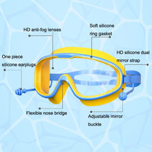 Load image into Gallery viewer, Large Frame Waterproof and Anti-fog HD Transparent Children Swimming Goggles