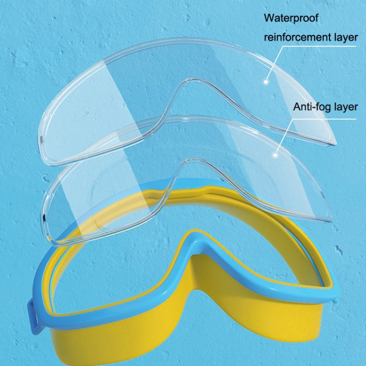Large Frame Waterproof and Anti-fog HD Transparent Children Swimming Goggles