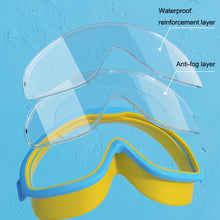 Load image into Gallery viewer, Large Frame Waterproof and Anti-fog HD Transparent Children Swimming Goggles