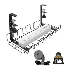 Load image into Gallery viewer, Under Desk Cable Management Tray Carbon Steel Cable Organizer Cable Storage Rack, 40.5 CM