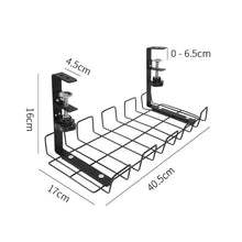 Load image into Gallery viewer, Under Desk Cable Management Tray Carbon Steel Cable Organizer Cable Storage Rack, 40.5 CM