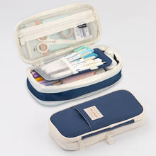 Load image into Gallery viewer, Angoo Macaron Double-layer Retractable Large-capacity Pencil Case Stationery Box, Pink, Green, Light Blue, Dark Blue, Purple