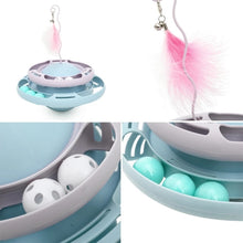 Load image into Gallery viewer, Tumbler Turntable Pet Cat Planet Toy, White Yellow, Purple Blue, Pink Purple
